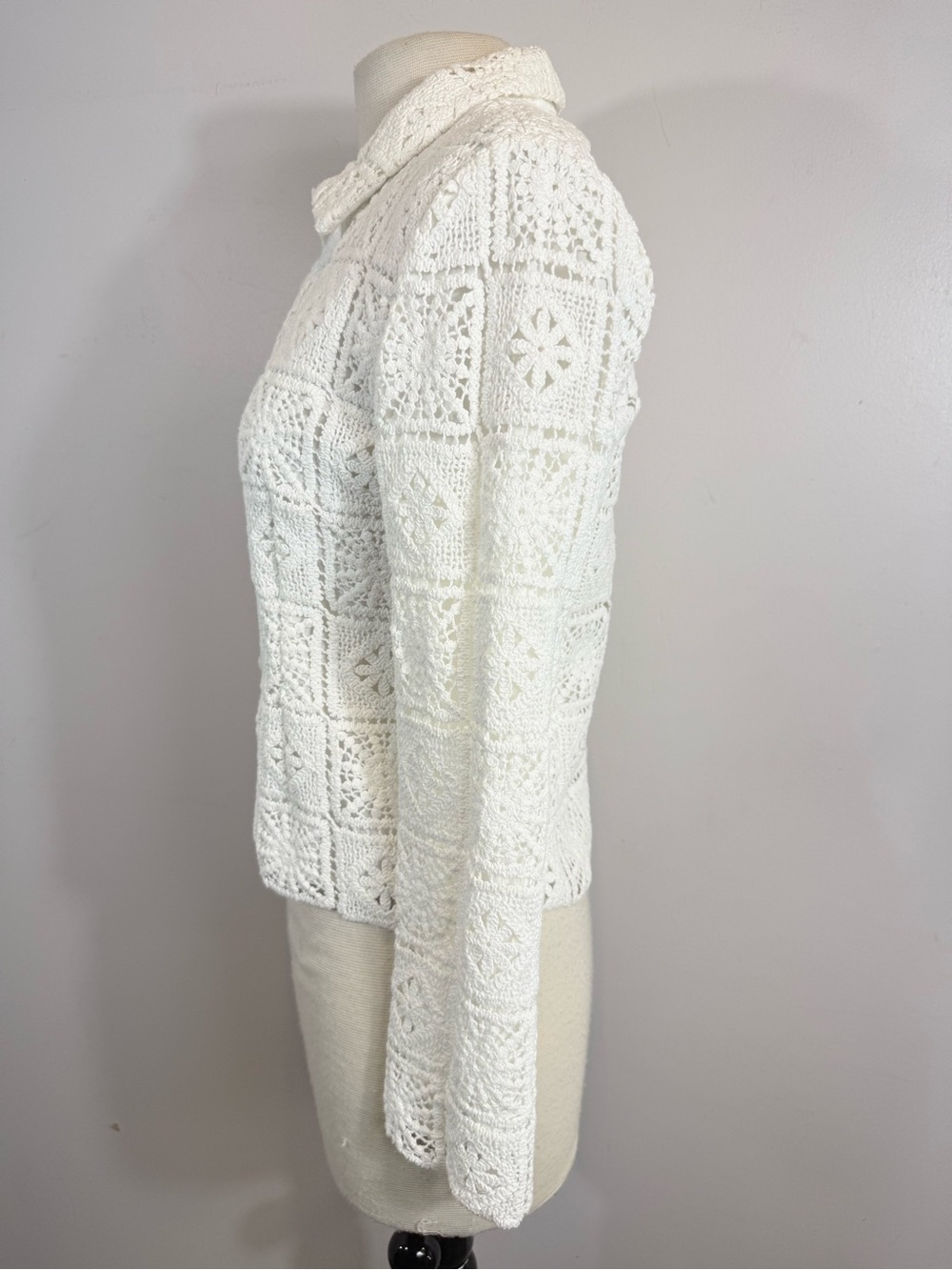 Favorite Daughter Crochet Dream Top White Cotton Crochet Button Shirt US XS - Picture 3 of 10